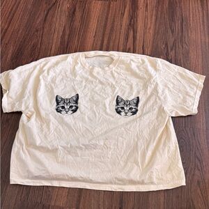 Dressed in LaLa Cream Cat Print T-Shirt